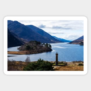 Glenfinnan Monument, Loch Shiel, Scotland Sticker